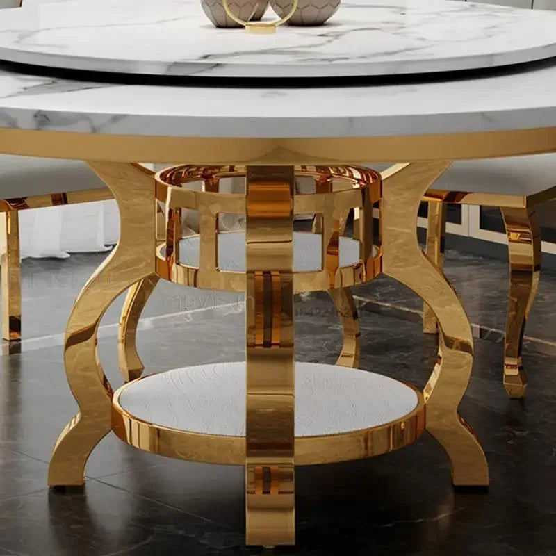 Modern Minimalist Glass Breakfast Table With 4 Chairs For Dining Small Living Room Apartment Stainless Steel Set Mesa Furniture