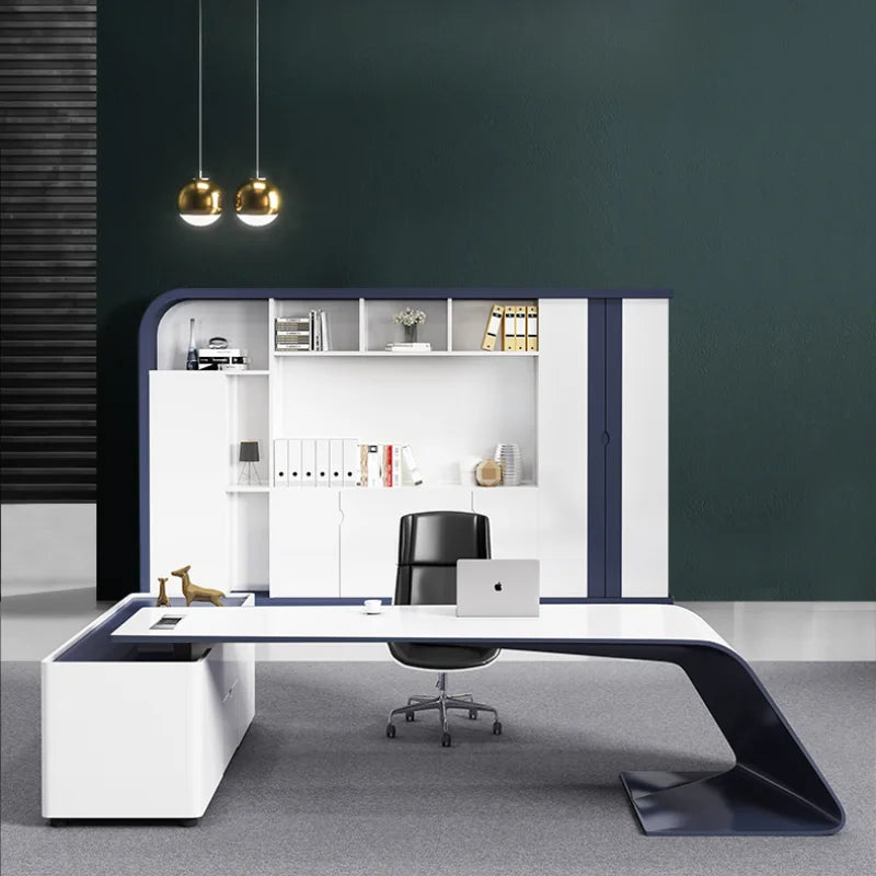 Workstation Computer Office Desks Study L Shaped Gaming Work Bedroom Professional Room Modern Executive Corner Writing Furniture