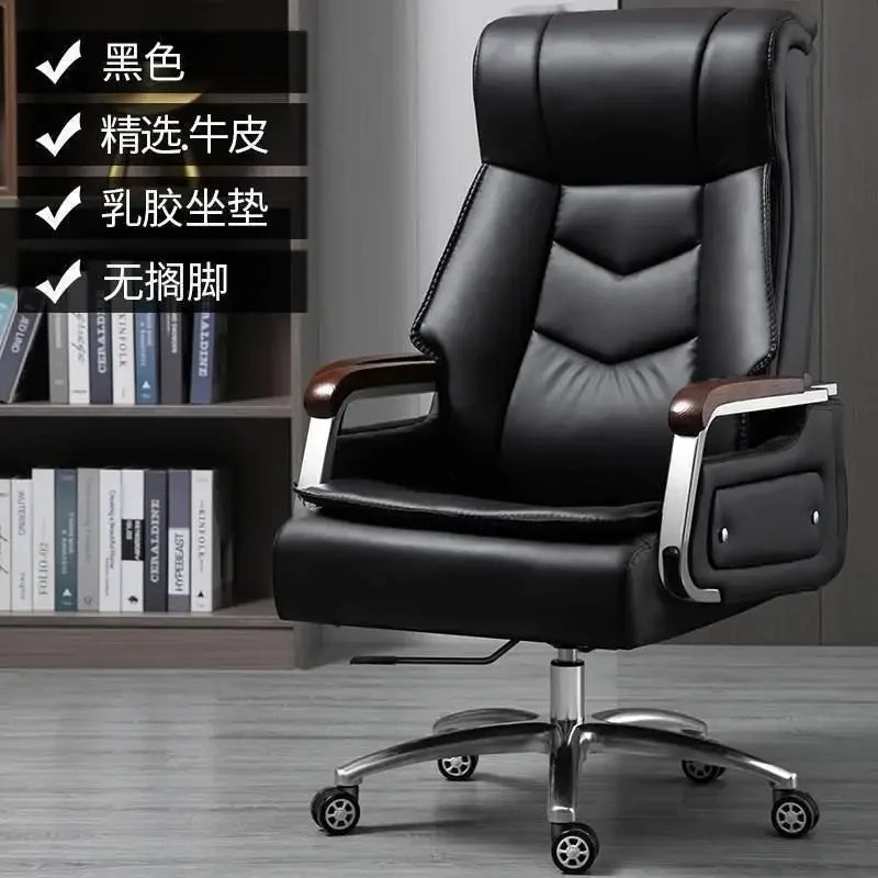 Luxury Swivel Recliner Desk Chair with Footrest.
