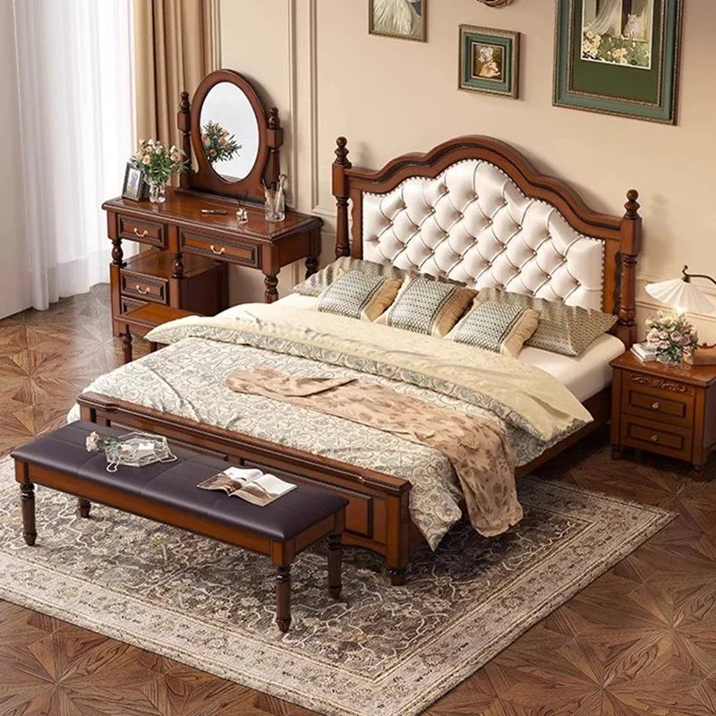 Storage American Double Bed Headboard Italian Master Designer Double Bed Sleeping European Camas De Dormitorio Bedroom Furniture