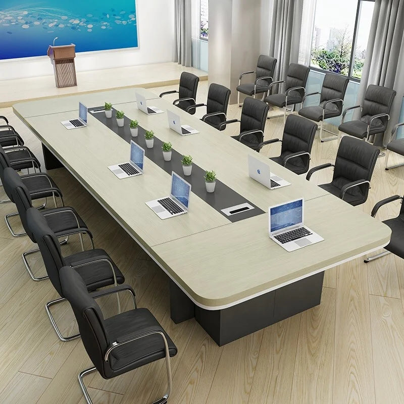 Modern Long Executive Conference Table & Chair Set