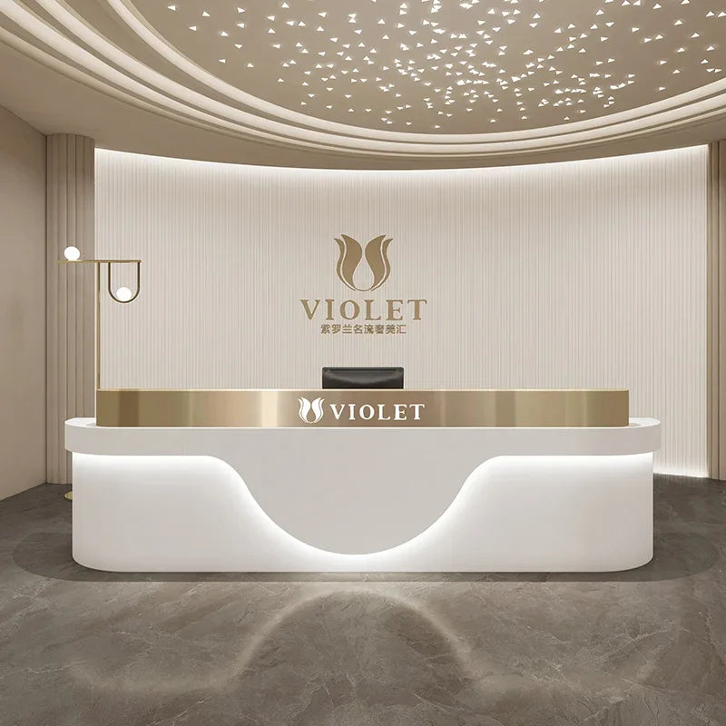 Luxury Reception Desk and Podium for Hotels, Clinics, and Coffee Shops