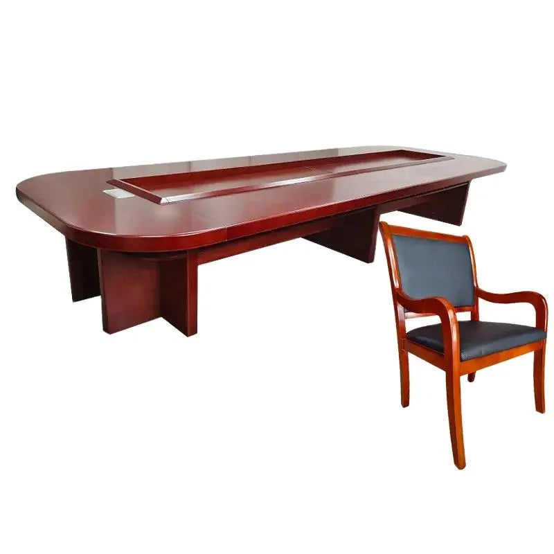 Oval business conference table