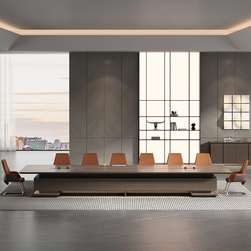High-end light luxury Conference table and chair