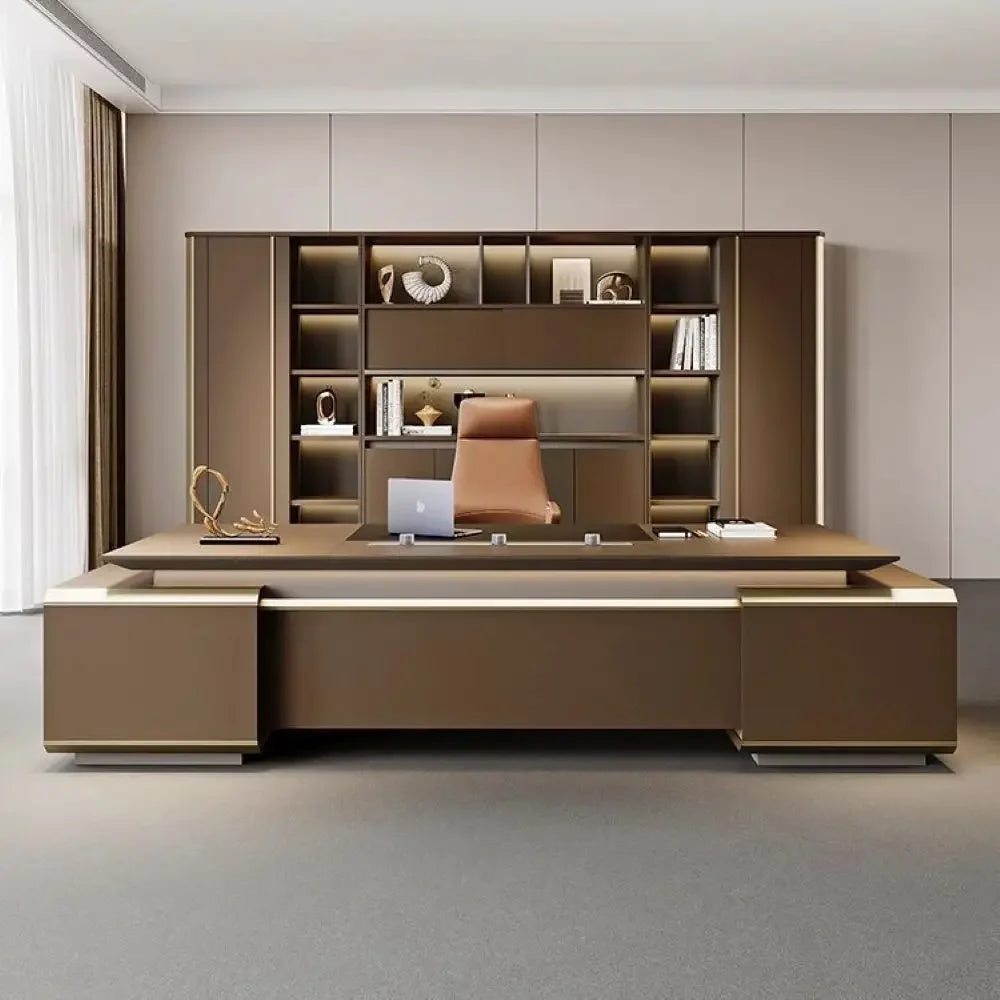 New boss office desk and chair combination simple modern office manager light luxury high-end class desk