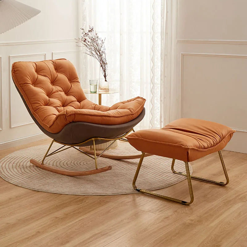 Footrest Velvet Living Room Chair Luxury Balcony Relax Rocking Chair Floor Meditation Muebles Para El Hogar Home Decoraction