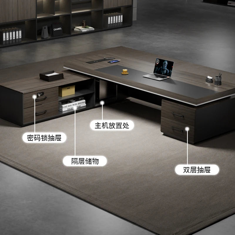Kawaii wooden L-Shaped Desk desk