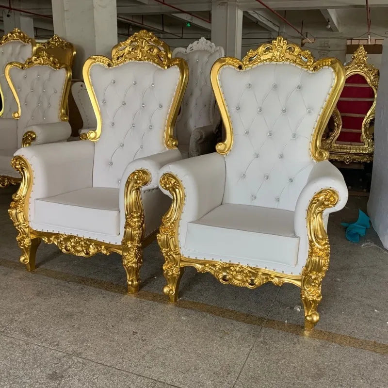 European Solid Wood High Back Chair: Ideal for Hotels and Clubhouses