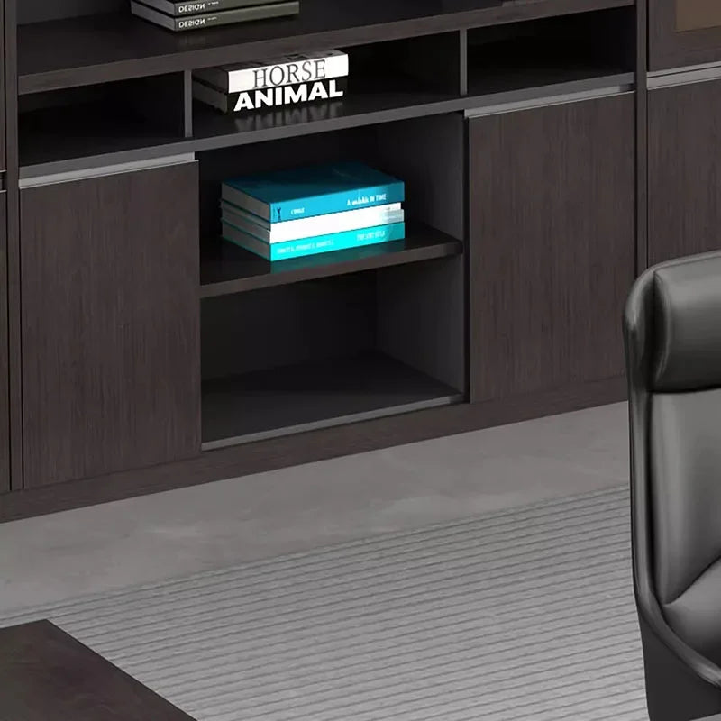 Wooded Rangement Filing Cabinet Glass Nordic Designer Display Office Cupboards Stand Large Meuble De Rangement Storage Furniture