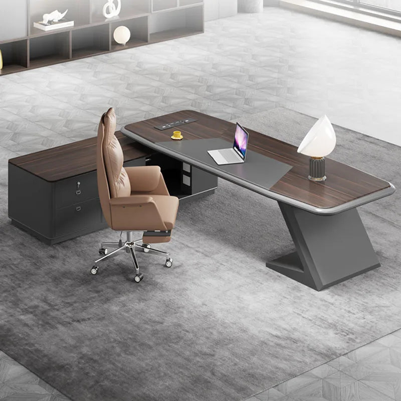 Office simple L-shaped executive table