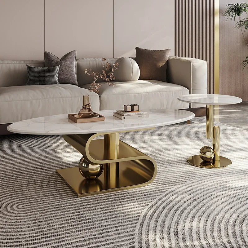 Modern Center Console Coffee Tables – Aesthetic Nordic Irregular Design