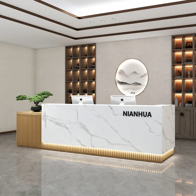 Luxury Futuristic Reception Desks for Beauty Salons, Offices, and Churches