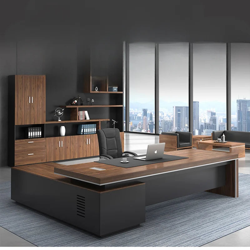 modern L-Shaped Executive Desk