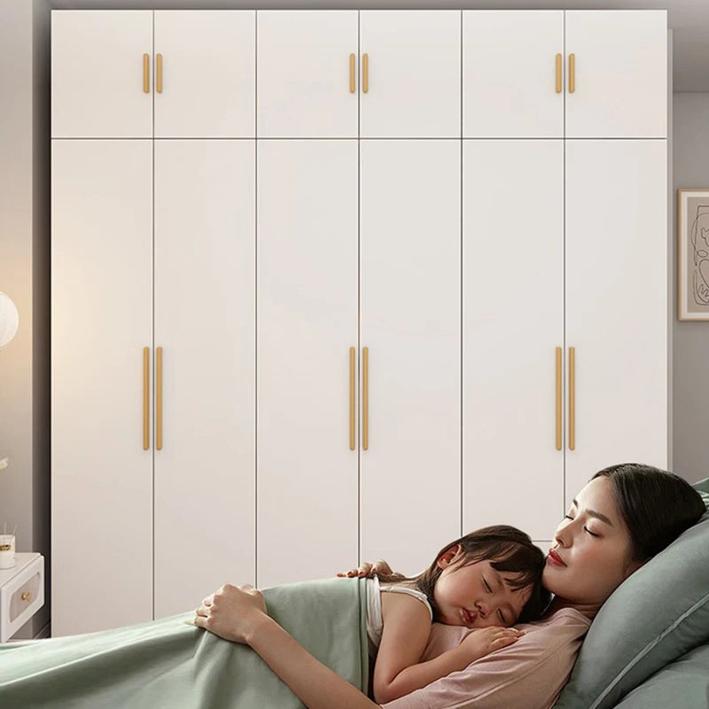 Wooden Apartment Wardrobes Free Shipping Mobile Clothing Rack Display Simple Cabinets Small Nordic Armario De Ropa Furniture