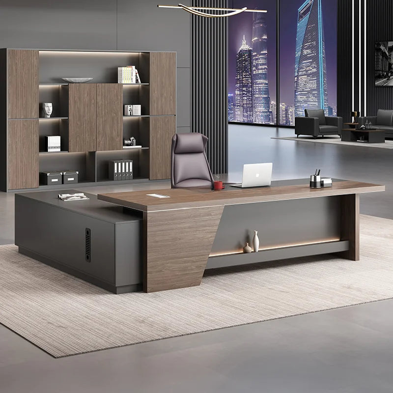 Luxury L-Shaped European Vanity Office Desk