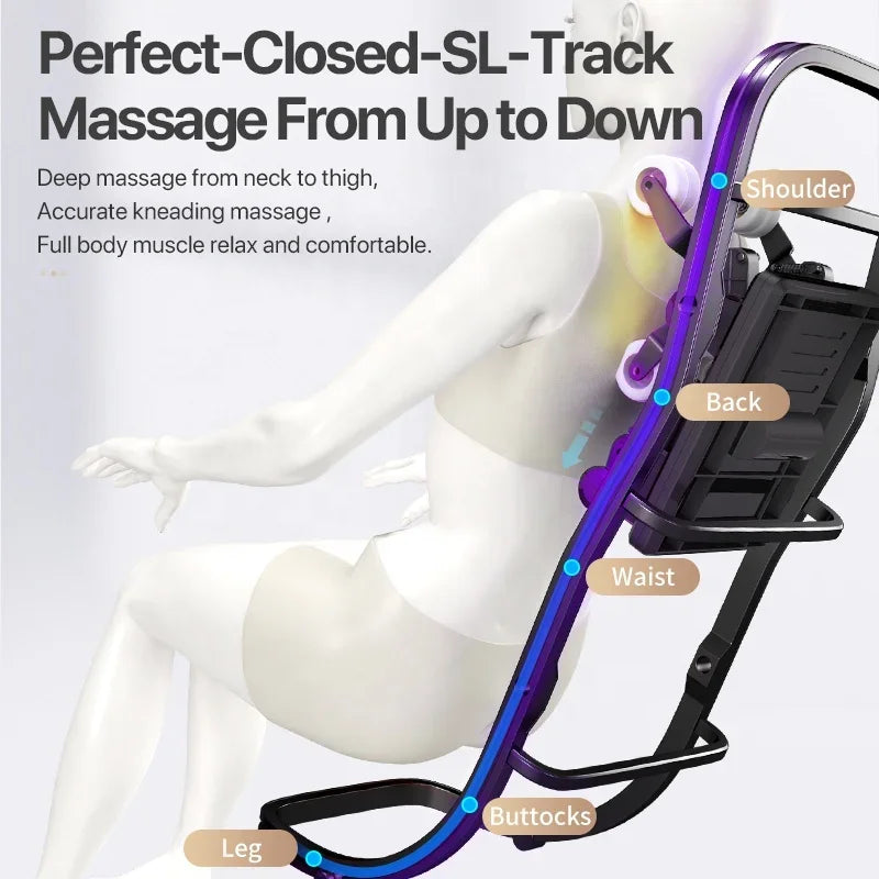 New Design 4D Zero Gravity Massage Chair – Spa Seat with Foot Massage