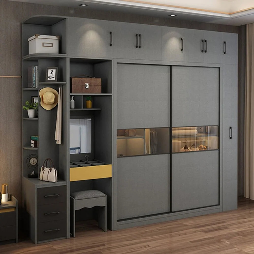 Modern Black Armoire Wardrobe – Stylish Bedroom Closet Furniture