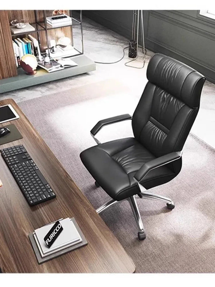 Leather Office Chair for Clerks and Senior