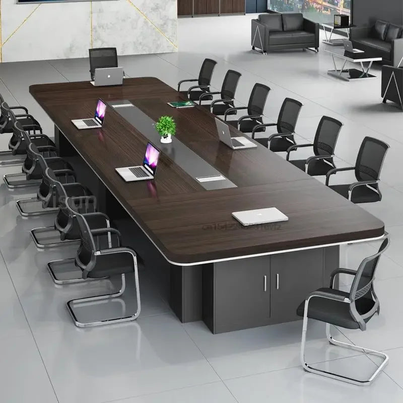 Modern Long Conference Table & Chair Set