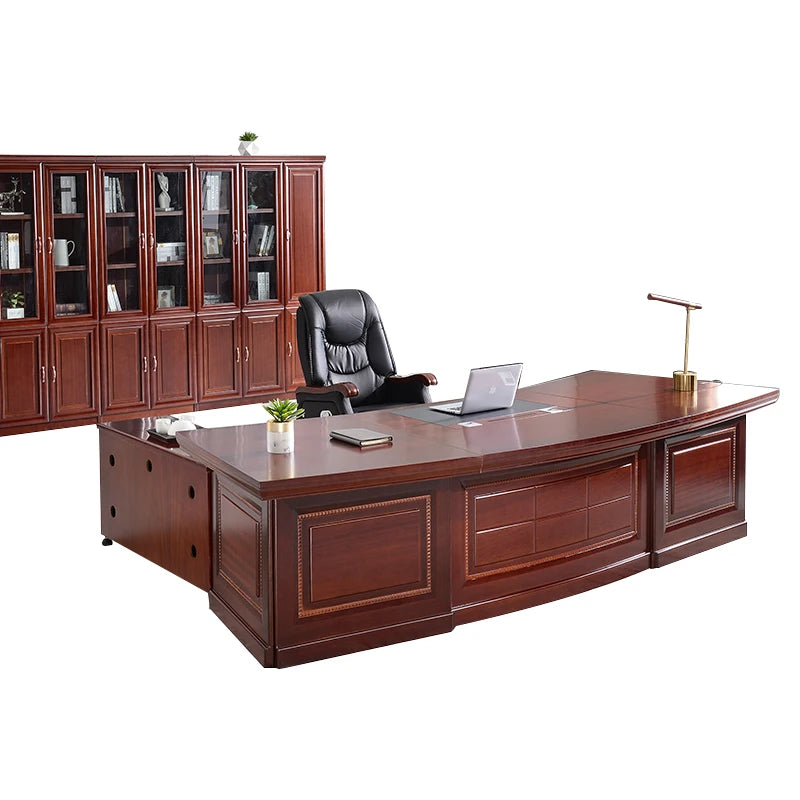 Luxury President Desk with Non-Slip Surface and Drawers