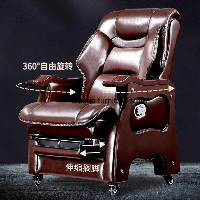 Leather Pedicure Ofice Chair Luxury Ergonomic Computer Floor Ofice Chair Lazy Rolling Armchair Sedia Ergonomica Rome Furniture