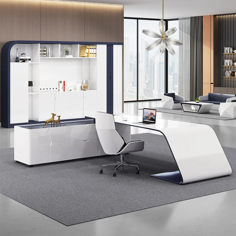Workstation Computer Office Desks Study L Shaped Gaming Work Bedroom Professional Room Modern Executive Corner Writing Furniture