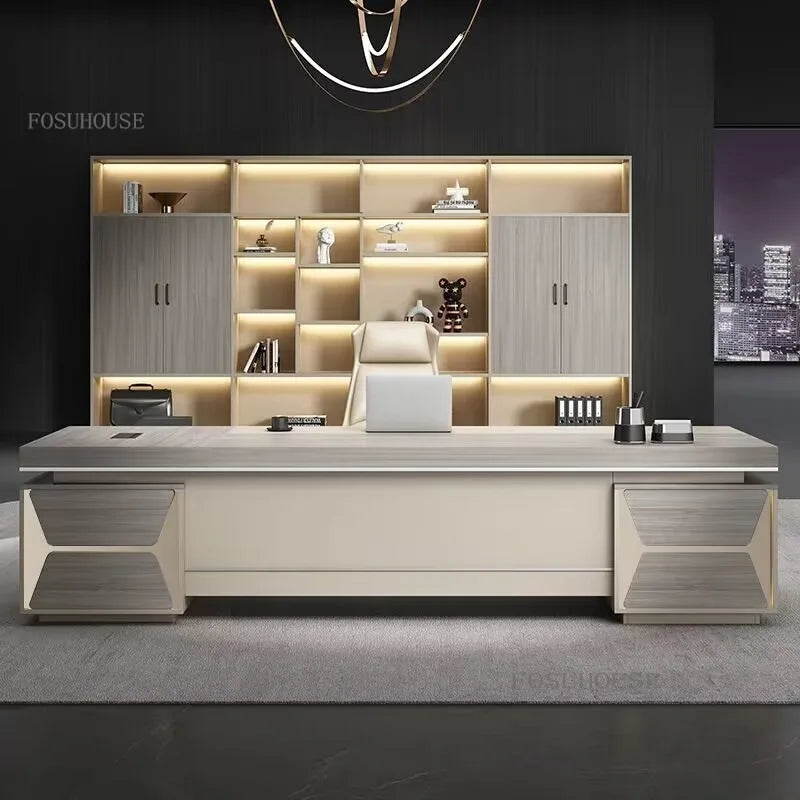 Luxury Executive Office Desk and Chair Combo