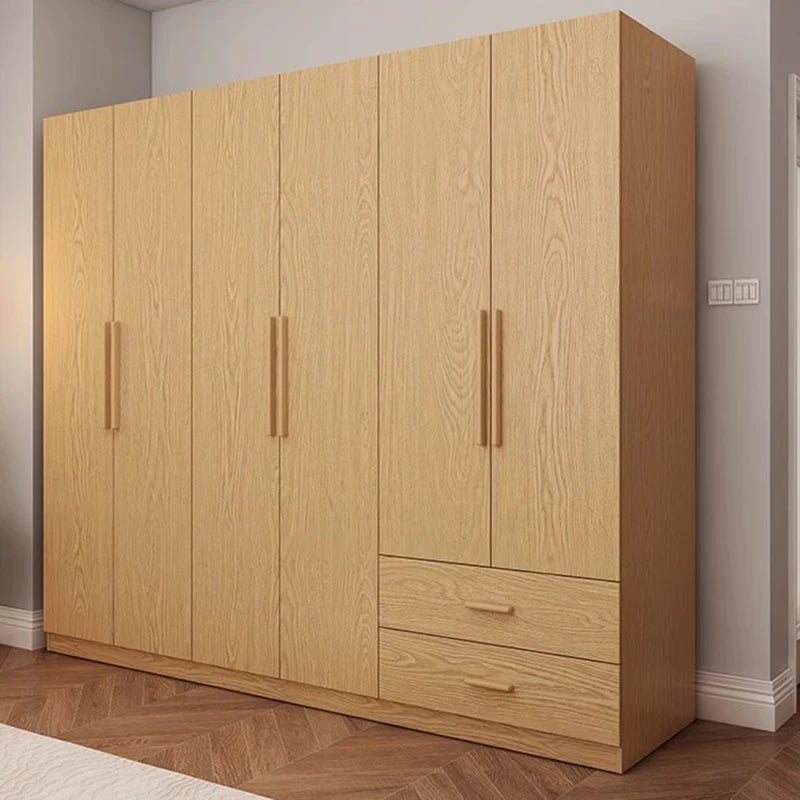 Wooden Apartment Wardrobes Free Shipping Mobile Clothing Rack Display Simple Cabinets Small Nordic Armario De Ropa Furniture