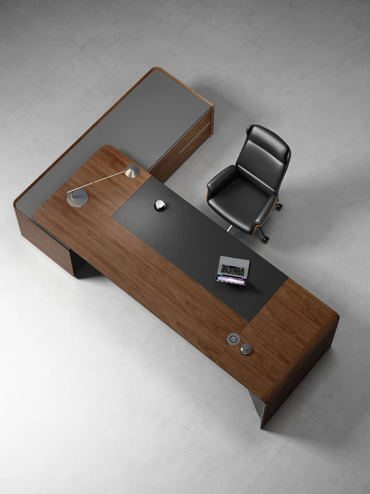 High-end Desk Boss Table President Table Simple Modern Desk Office Furniture Manager Table And Chair Combination