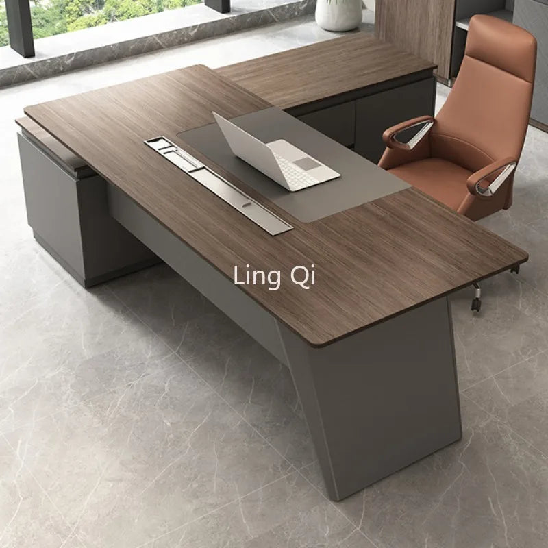 Table For Study Square Dressing Gaming Chair Office Desk Accessories Furniture L Shaped Automatic Computer Boss Tables Setup Tv