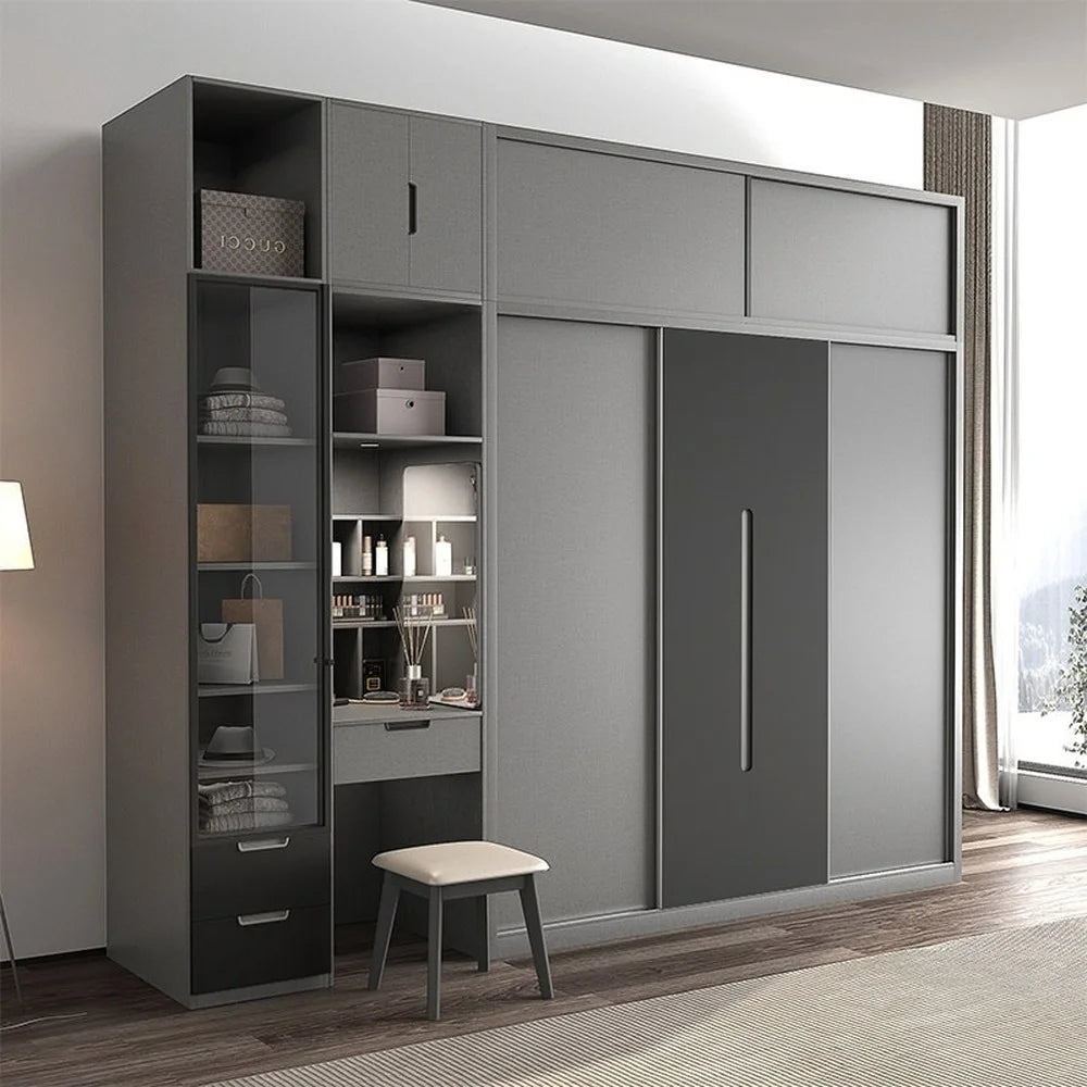 Modern Black Armoire Wardrobe – Stylish Bedroom Closet Furniture