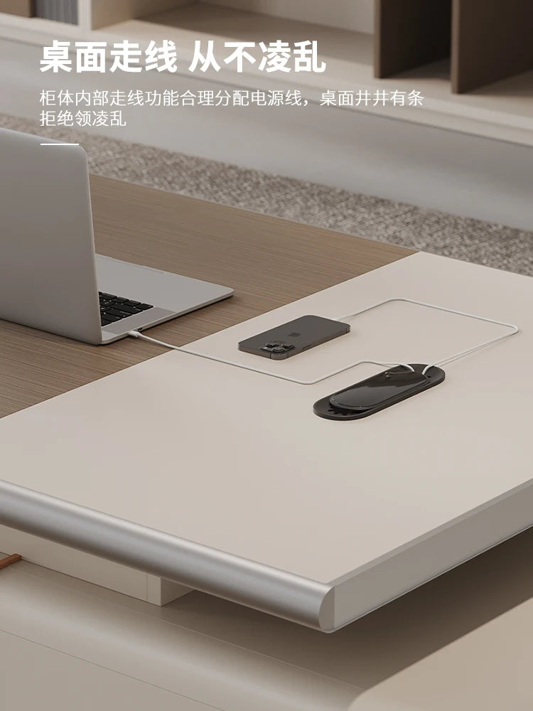 Boss Table – President Desk & Chair Combination, Manager Room, Atmospheric Supervisor Desk, Light Luxury High-End Desk