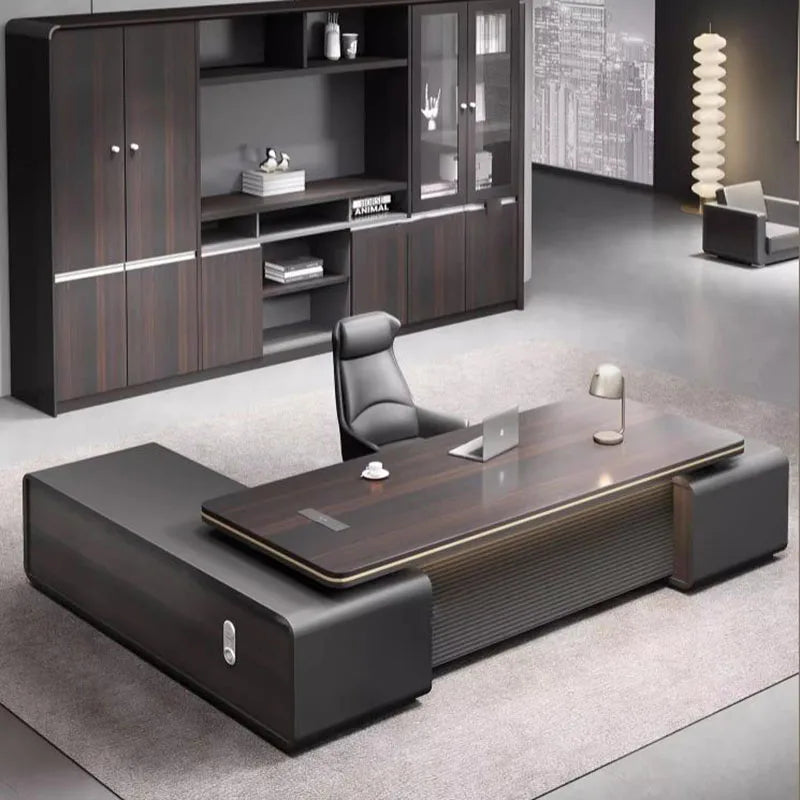 Modern L-shaped office desk