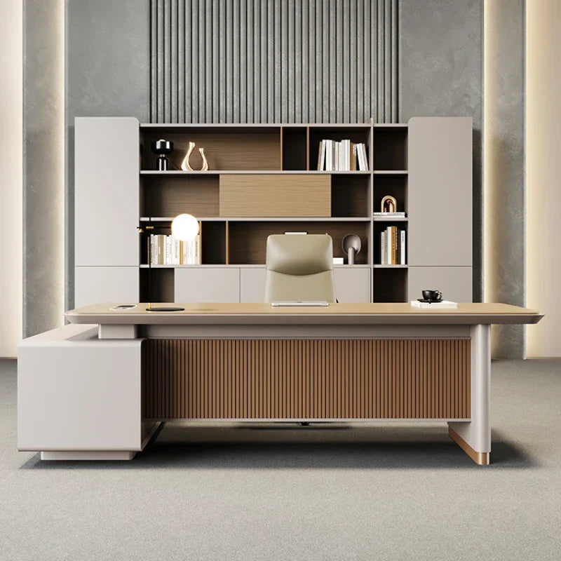 Desk Setup Accessories Office Table Organizer Reading Executive Home Multifunction Simple Desks Corner Bureau Meuble Furniture