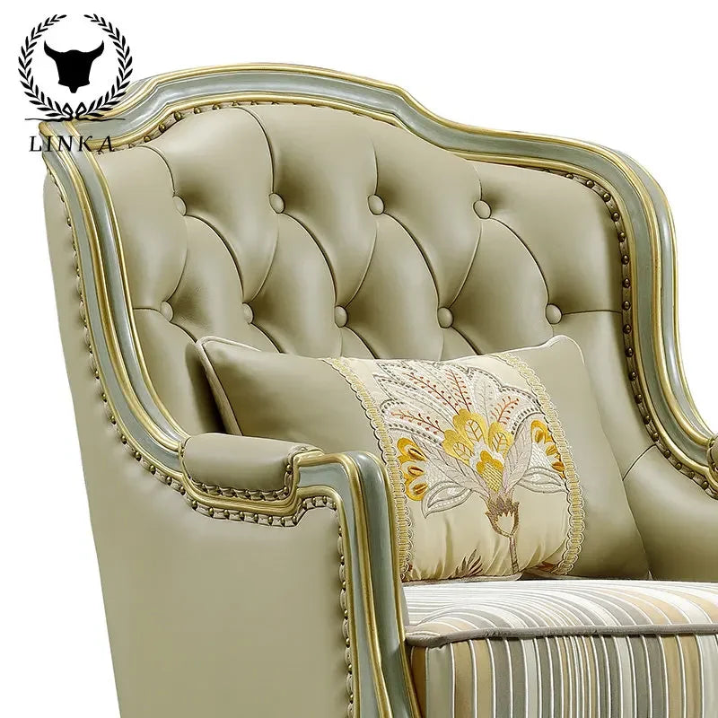 European Leisure Leather Table and Chair Set