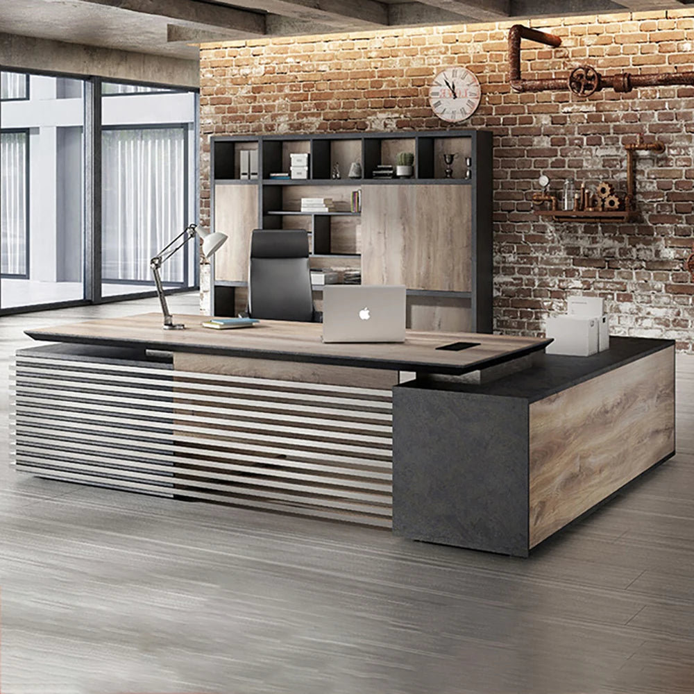 9.2ft Electric Lift Office Desk – Mute Rail, Large Desktop with Chair Combination