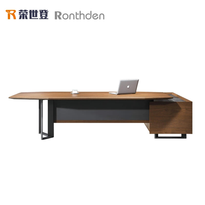 Boss Desk – Simple Modern Office Desk & Chair Combo, President Desk, Supervisor & Manager Desk, Office Atmosphere