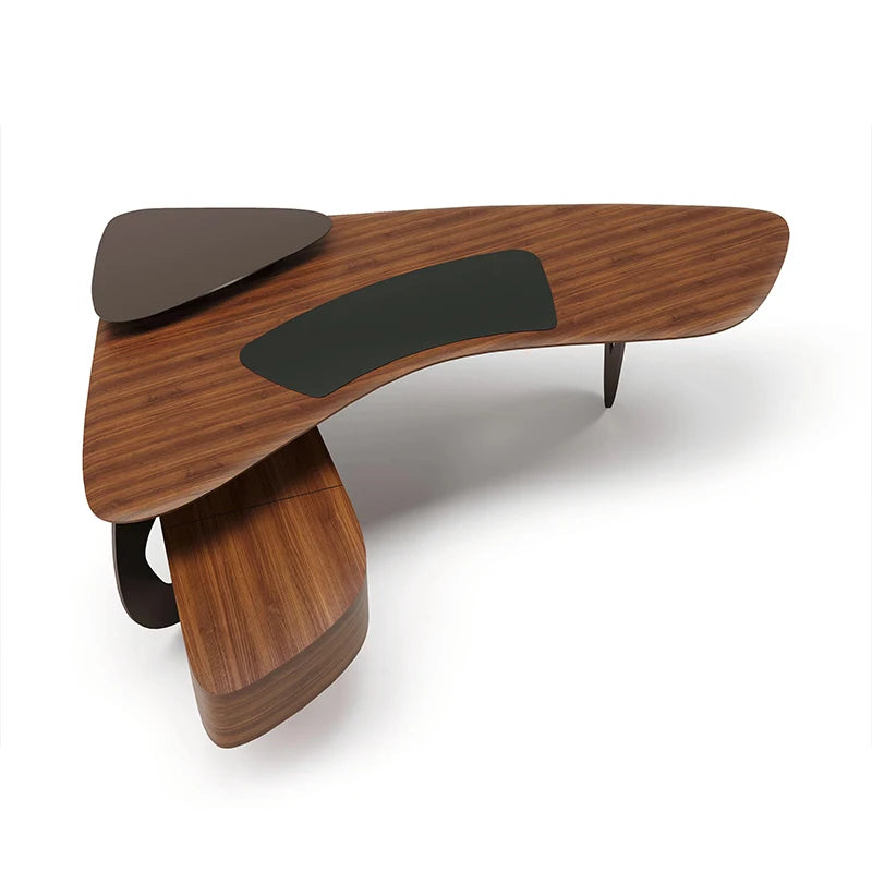 Italian Light Luxury Minimalist Desk – Designer Boss Desk for High-End Offices