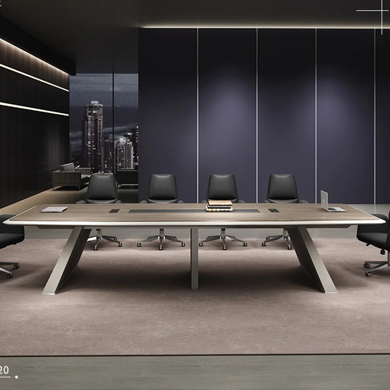 Modern Boardroom Conference Table & Chairs Set for 10-12 people