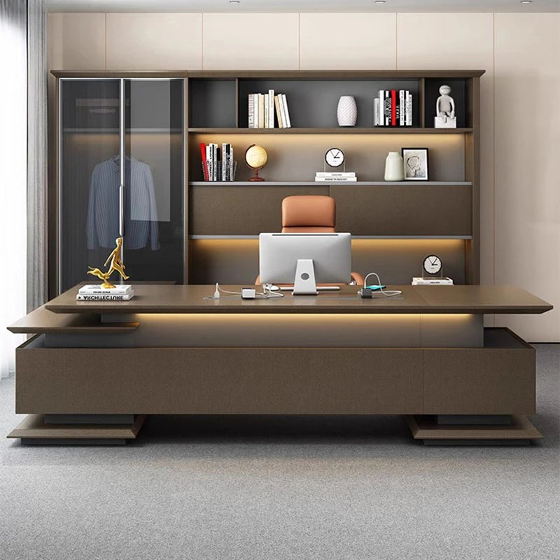 Writing Computer Office Desk Reception Drawers Minimalist L Shaped Table Office Desks Wood Escrivaninha Para Quarto Furniture