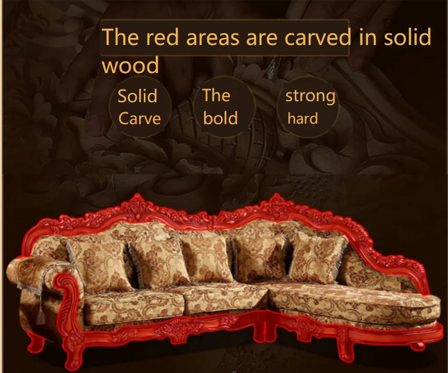 New Design Antique Sofa European Style Classic Genuine Leather Sofa Sets