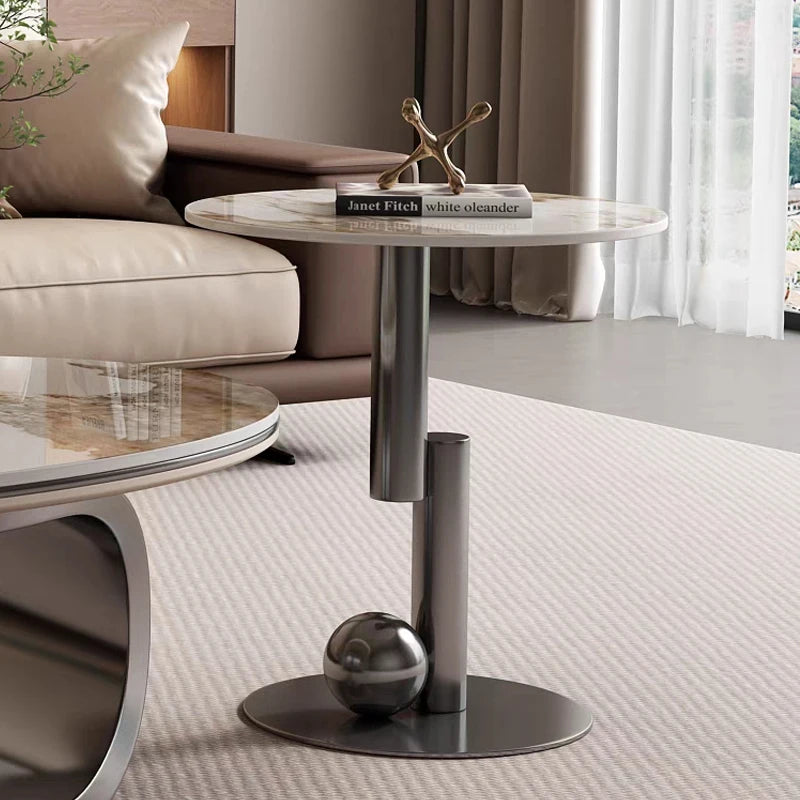 Slab Rock Small Coffee Table – Luxury Black Nordic Design for Living Room