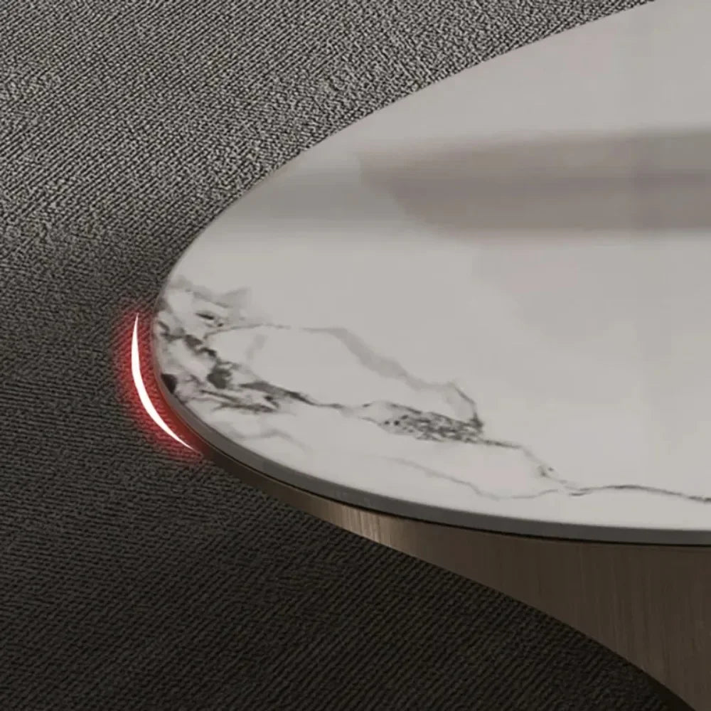 Modern Luxury Coffee Tables Marble Effect Irregular Unique Minimalist Side Table White Legs Metal Table Basse Home Furniture