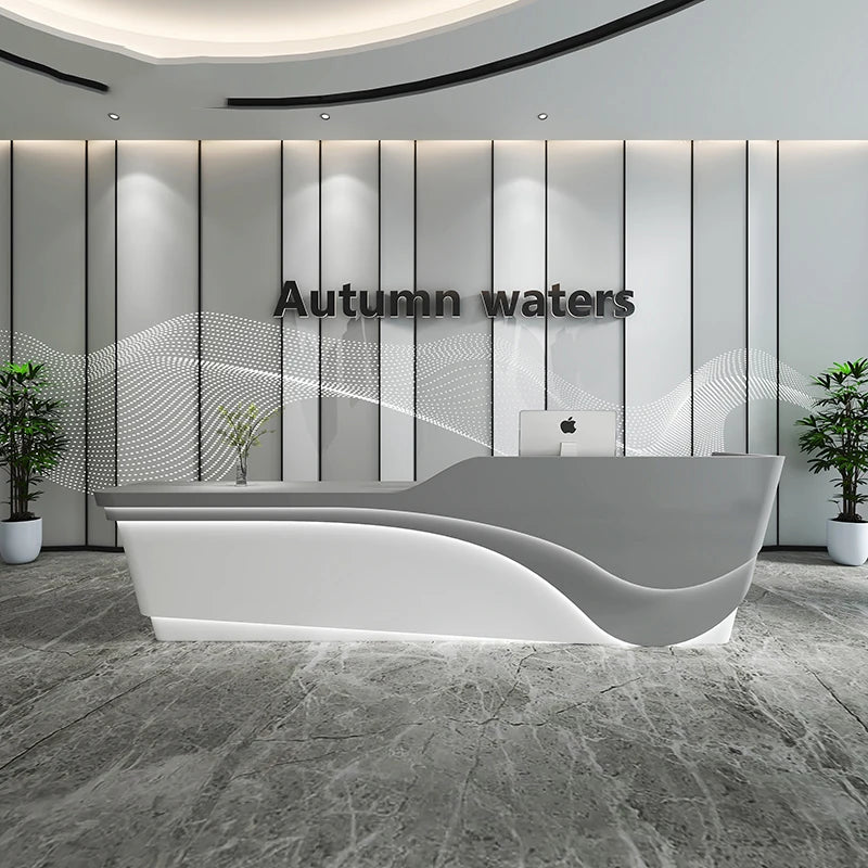 Restaurant Front Desk Table Minimalist Church Pulpito Small Reception Aesthetic Center Decor Spa Furniture Black Cheap Wooden