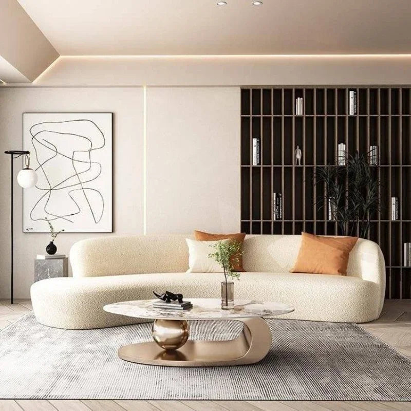 Modern Light Luxury Coffee Table Italian Designer Black Oval Coffee Table High End Mesas De Centro Para Sala Home Furniture