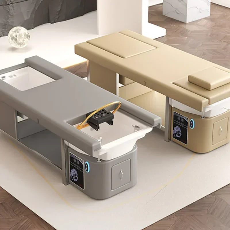 Japanese Head Spa Washbasin – Porcelain Shampoo Unit with Backwash for Hairdressing Salons