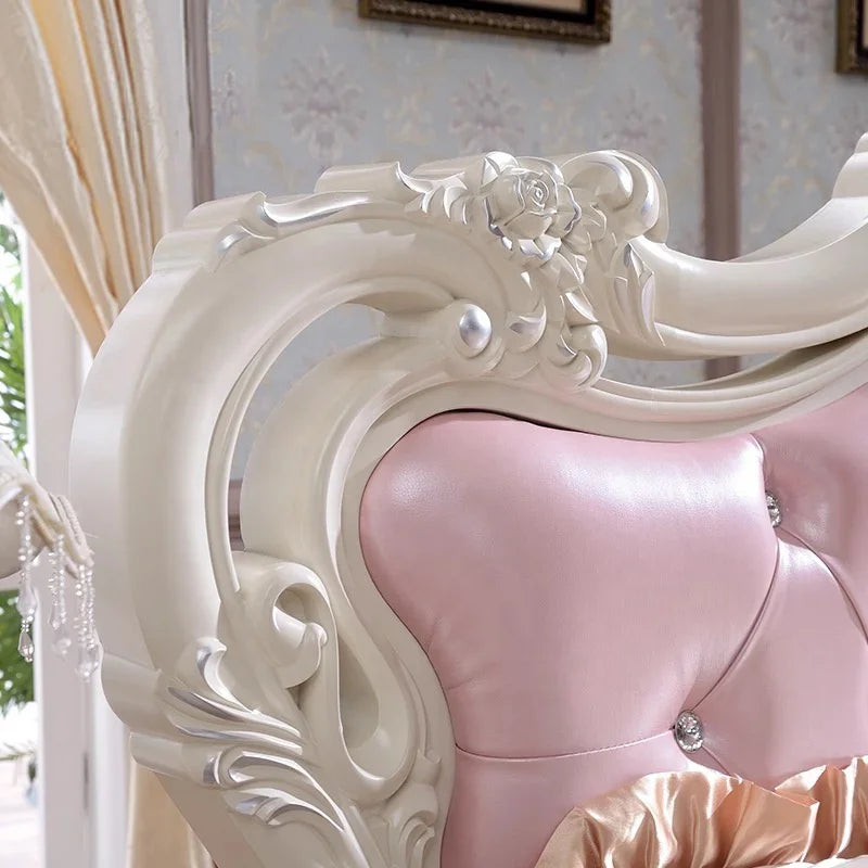 Luxury pink European-style king-size bedroom suite