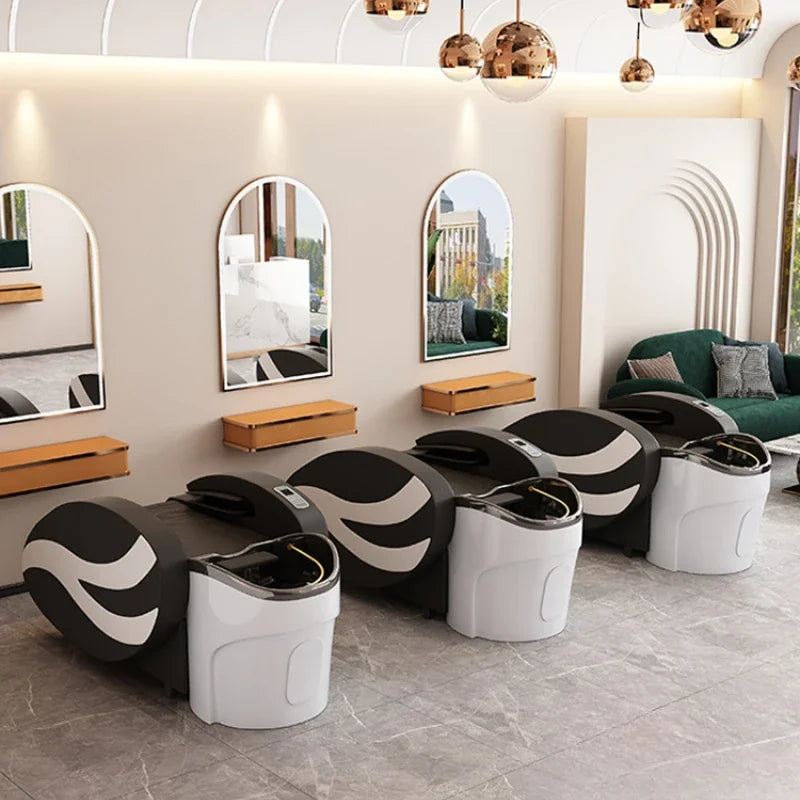 Automatic Intelligent Shampoo Chair – Massage, Fumigation, Water Circulation Shower for Barber Shop & Beauty Salon Furniture