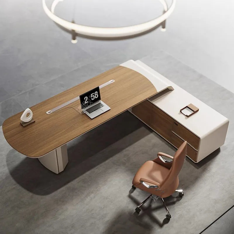 Supplies Executive Office Desk Reception Floor Luxury European Computer Desks L Shaped Standing Mesa De Computador Furniture