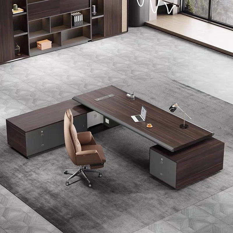 Multifunction L-Shaped Office Desk